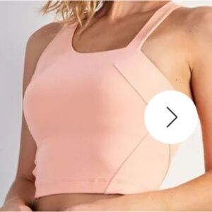 Rae Mode Cropped Peach Sports Bra Womens size 1X